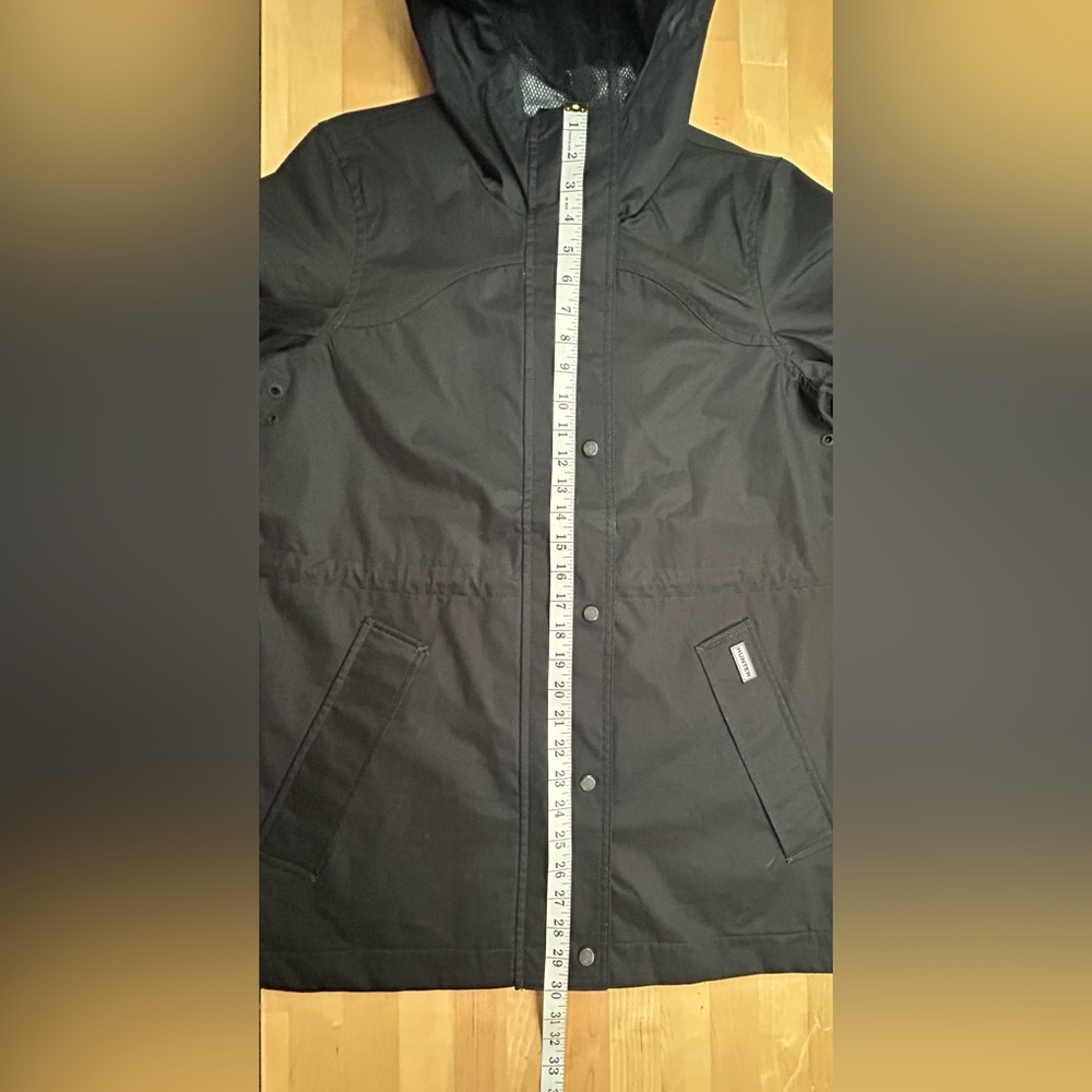 Hunter Womens Black Hooded Rain Jacket Small Waterproof Smock NWT - Picture 7 of 10